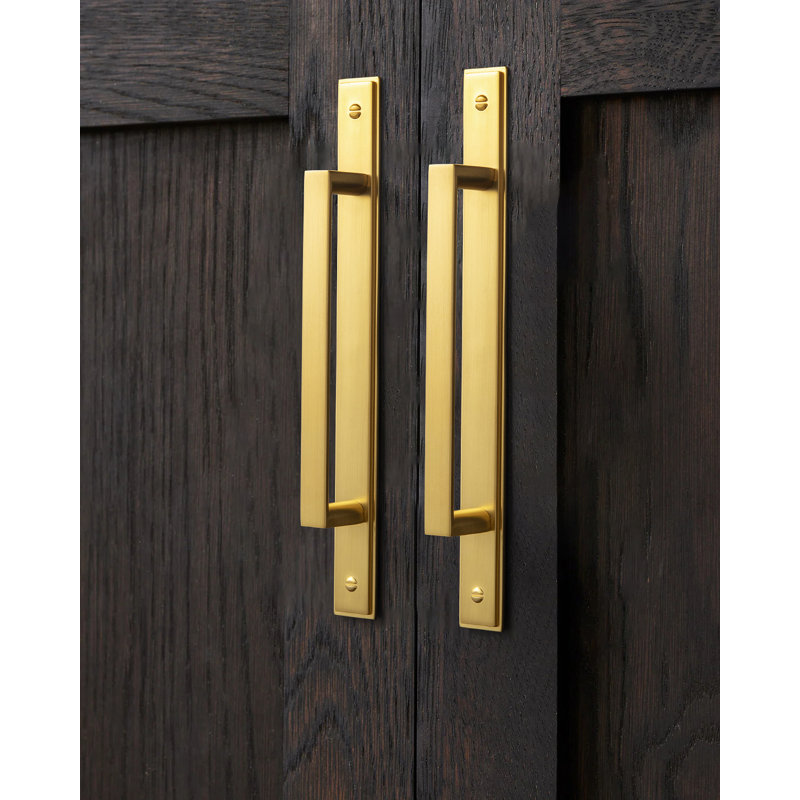 Poignée d'armoire classique avec contre-plaque (G026), 5", Or brossé