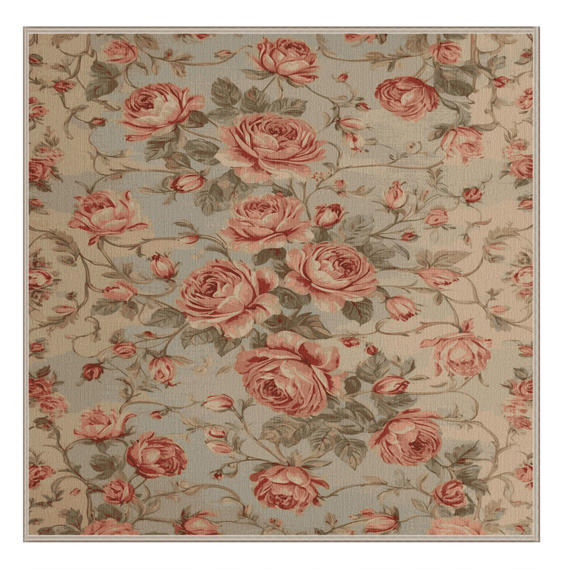 Tapis brun lavable à la machine, Carré 3 pi