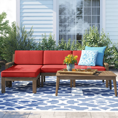 Tandon 5 Piece Sectional Seating Group with Cushions by Latitude Run