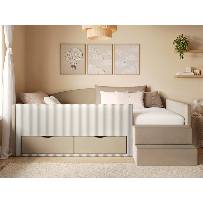 Upholstered Daybed, Beige