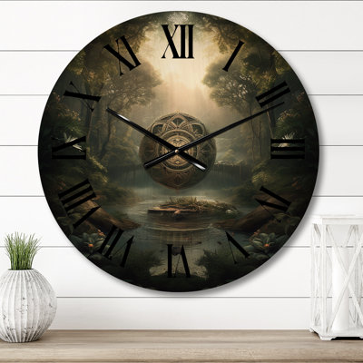 Horloge murale en bois massif sahiba