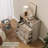 Small 3-Drawer Wood Dresser with Charging Station & LED Lights, Narrow Chest for Bedroom-1057993205