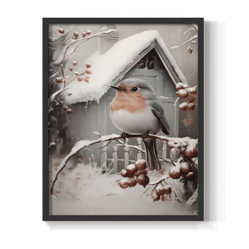 Art des Fêtes de Noël - série 2 - CCIV, reproduction encadrée - bois massif, Noir, noir, noir, noir, H 30 po x l 24 po