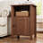 Farmhouse Nightstand Set Of 2, Night Stand With Charging Station And Usb Port, Modern Nightstand With Storage Shelf, Rustic Side Table With Open Space, Side Table For Bedroom, Walnut-1133814783