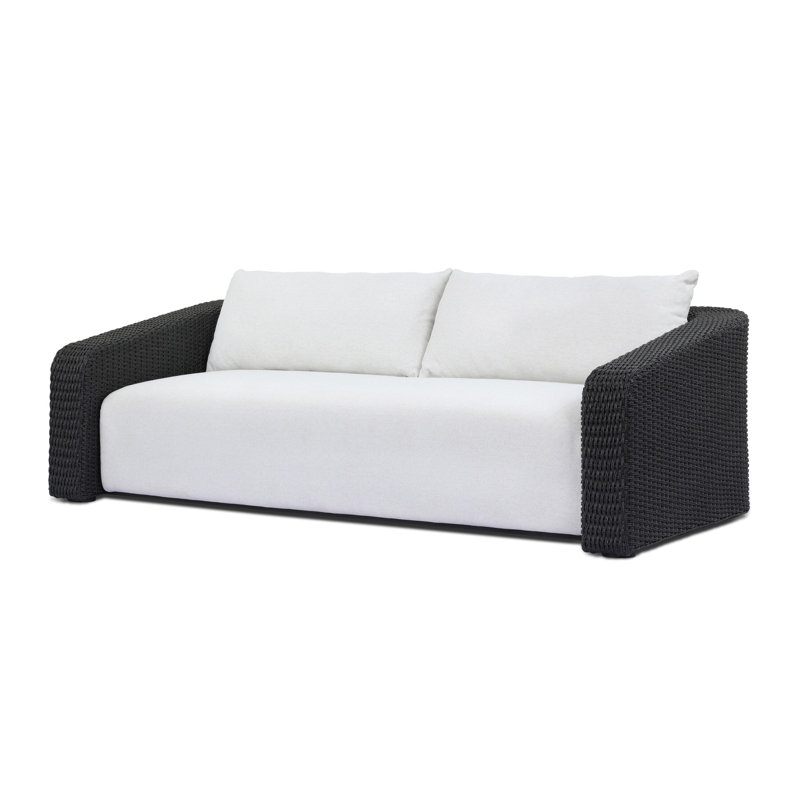 Westby Outdoor Sofa-Faux Black Hyacinth, Faux Black Hyacinth, Alessi Linen