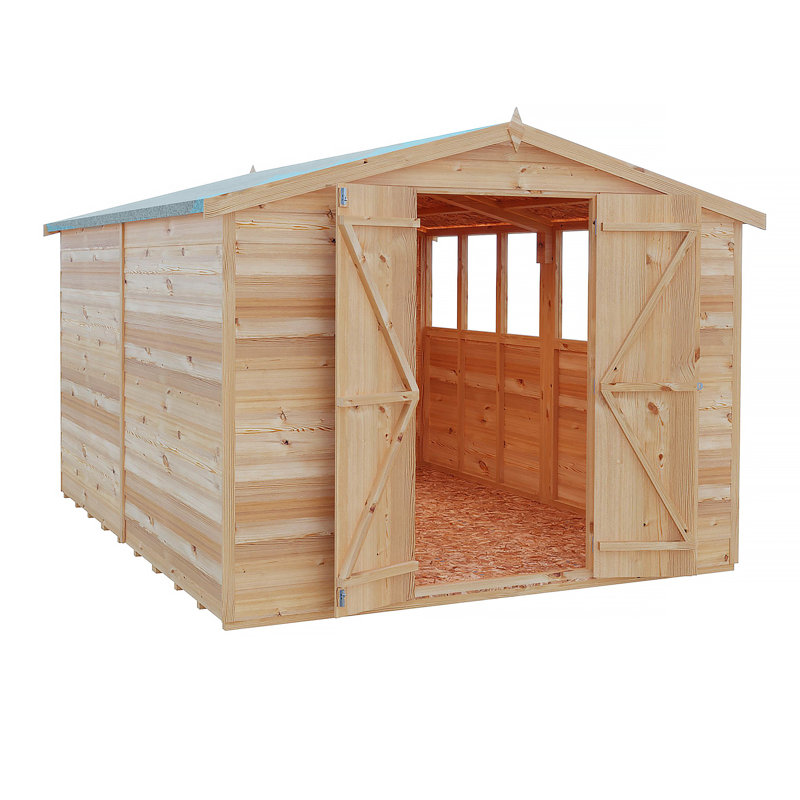 Garden Value 8 Ft. W x 10 Ft. D Overlap Apex Shed, Yes