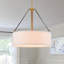 Luminaire suspendu tambour en lin 4 lumières