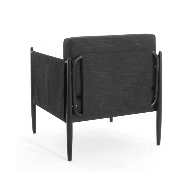 DAWSON OUTDOOR PATIO 2PCS BLACK ALUMINUM CLUB CHAIR