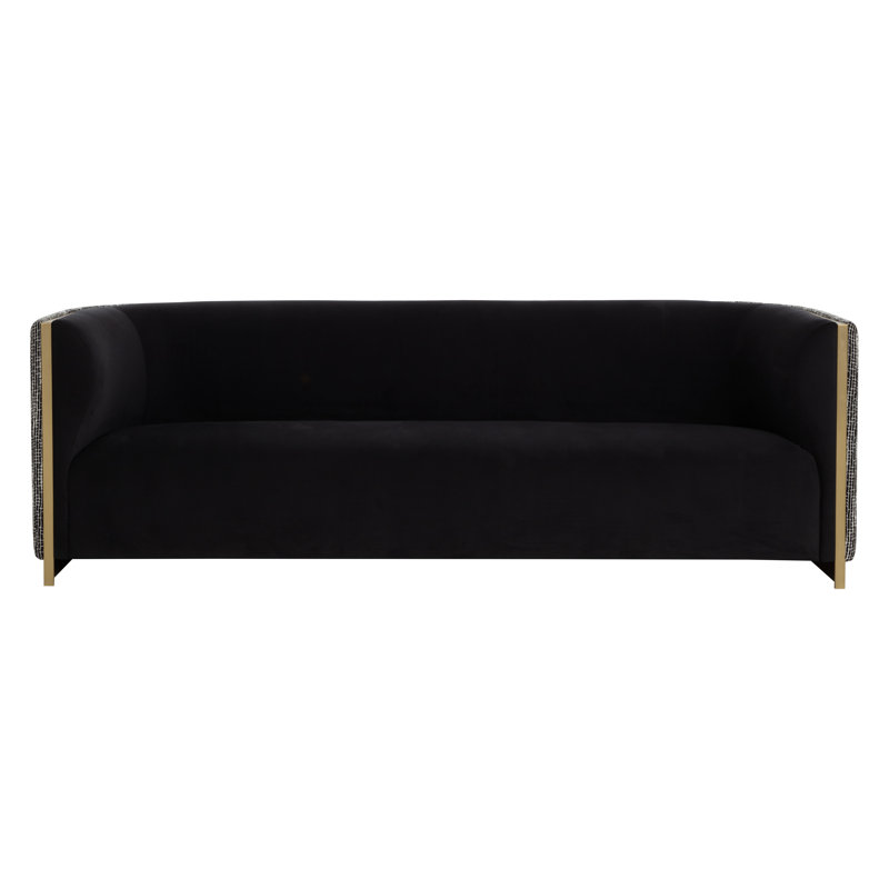 Canapé Larron, Polyester noir Abbington