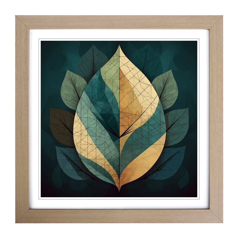 Single Picture Frame Print on Wood, Oak Framed