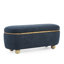Banc de rangement moderne bleu foncé, idéal pour le salon, la chambre à coucher, le grand vestibule et la solution aux problèmes