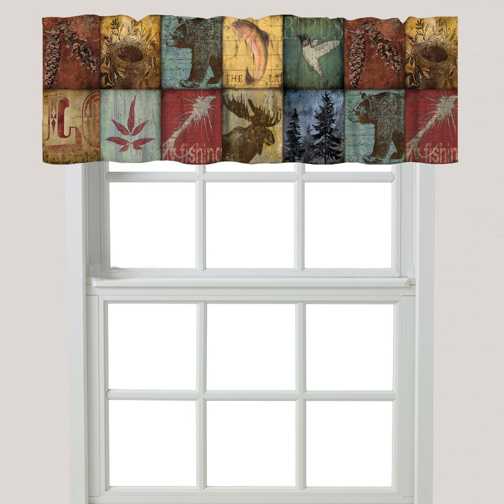 Siena Patchwork Tailored Window Valance Millwood Pines