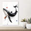 Dynamic Whale Abstract Abstract Modern Whale Wall Art Print 1 Piece Wrapped Canvas Wall Art-678161752