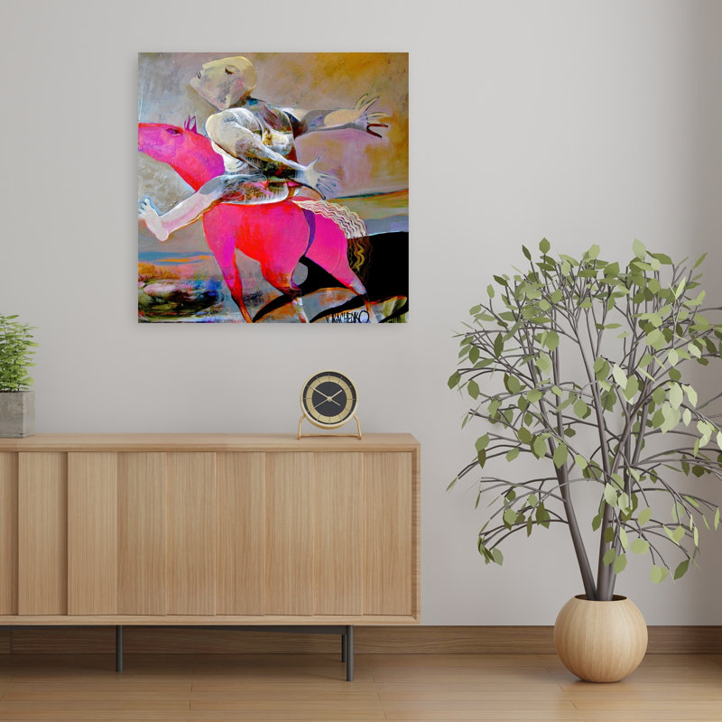 Art mural abstrait cheval surréel abstrait