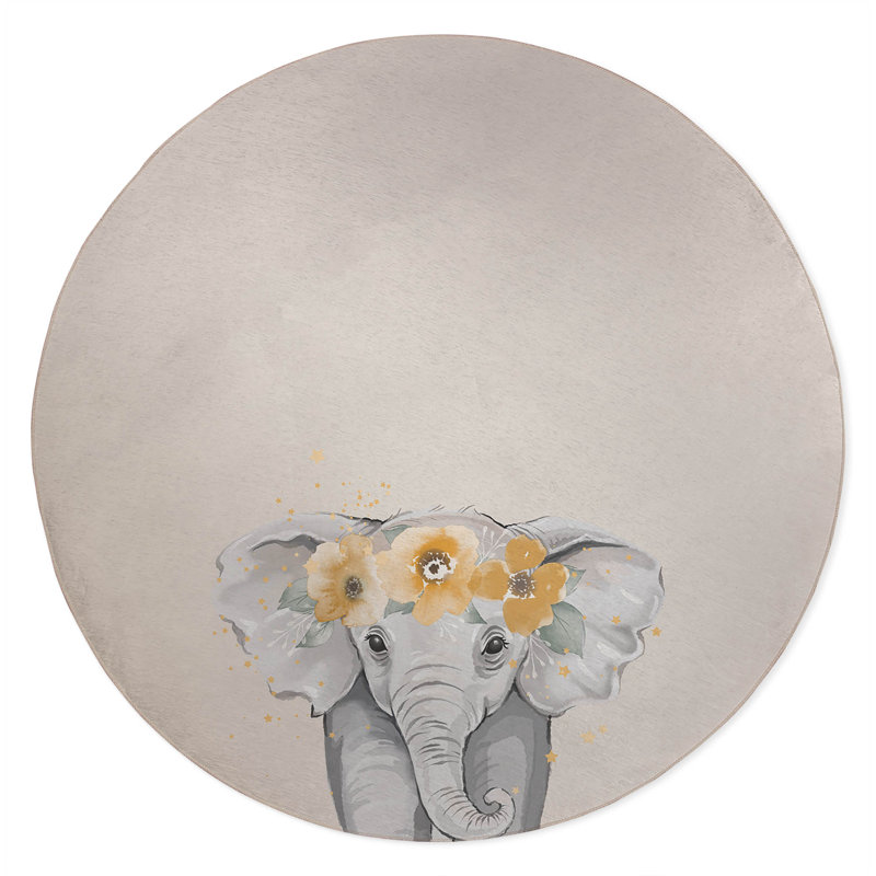 Elephant Kids Play Mat, Ivory