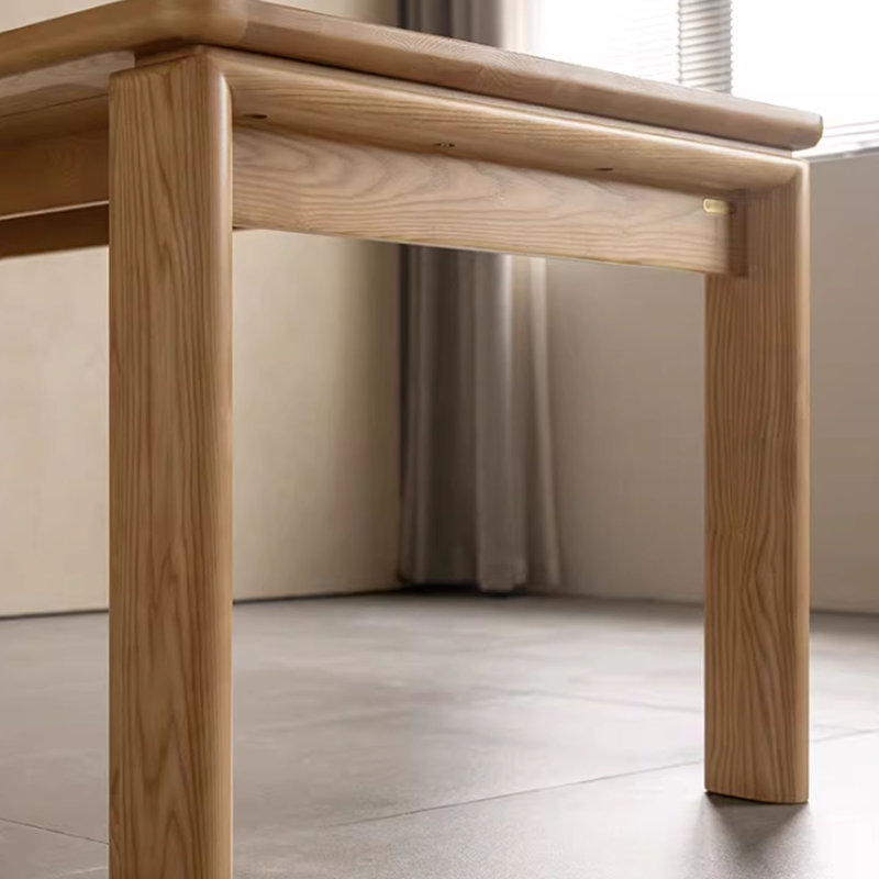 Table de salle à manger en bois de frêne massif, H 29,92 po x L 70,86 po x l 35,43 po