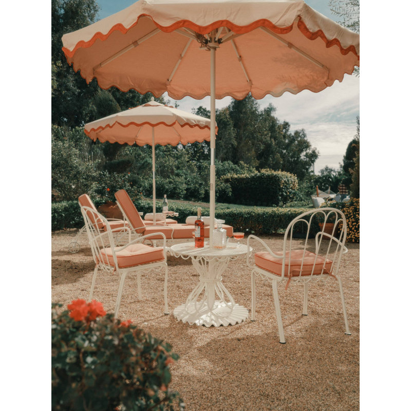 Market 84'' W Umbrella, Black/White