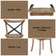 Ensemble de 2 chaises d'appoint rustiques Kendric