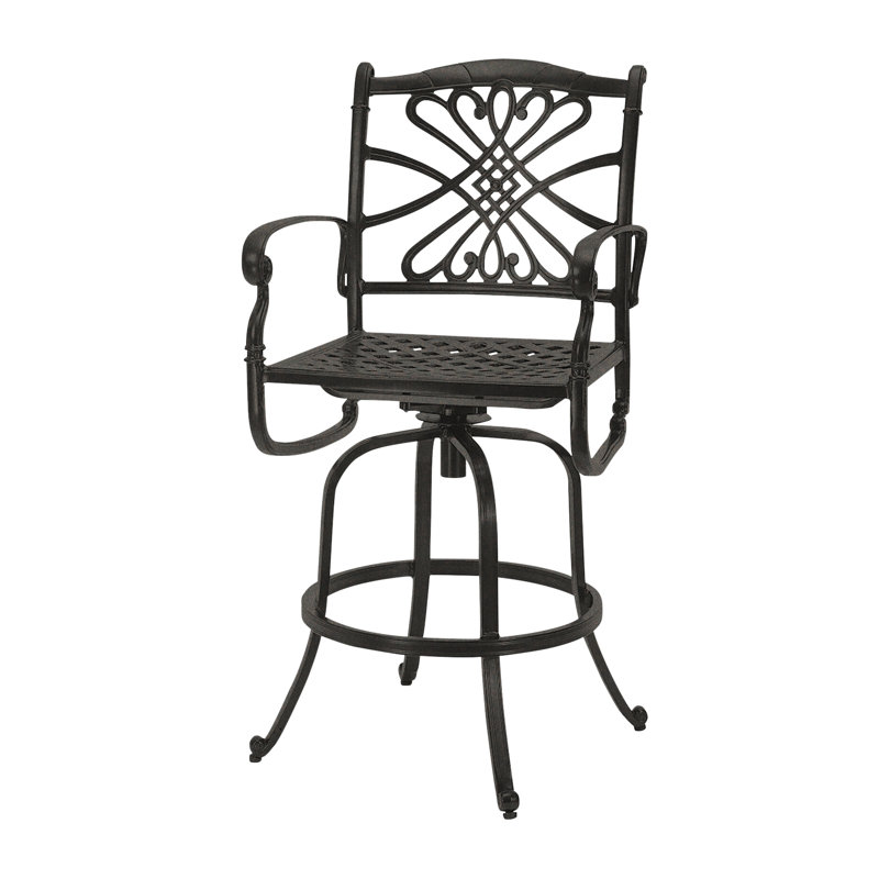 Bella Vista Swivel Bar Stool, Midnight Gold, 29"