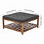 Grande table basse carrée avec repose-pieds 400 LBS