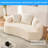 67" Chenille Sectional Curved Sofa With 3 Fluffy Pillows,For Apartment/Small Spaces-1810743380