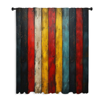 Vertical Lines Abstract Sheer Curtain Single Panel