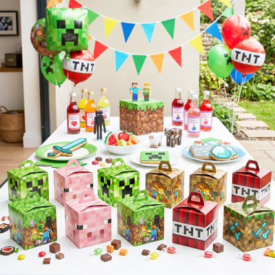 Minecraft Party Boxes, 12 pcs Minecraft Treat Boxes for Minecraft Birthday Party Decorations Set