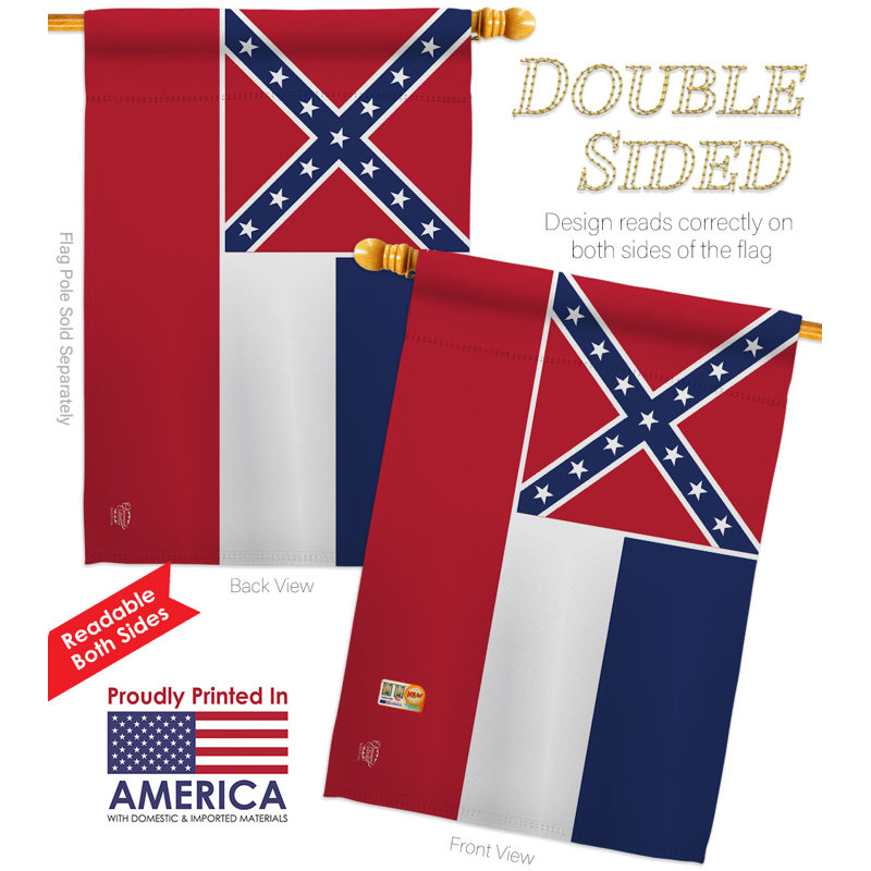 Drapeau de maison en polyester à 2 côtés 40 x 28 po