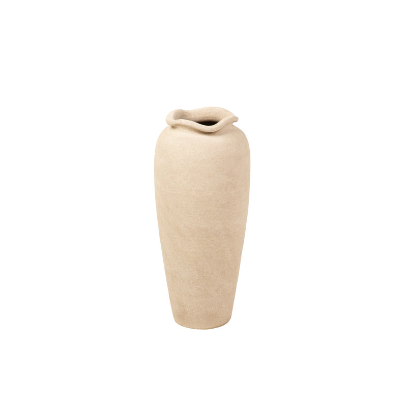 CERAMIC VASE 28X28 CM, Overall Height- 60cm, Brown