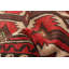Tapis de couloir rouge en laine noué à la main de conception unique 3 pi 2 po x 5 pi 3 po Nis