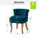 Jonna Tufted Vanity Chair with Solid Wood Legs