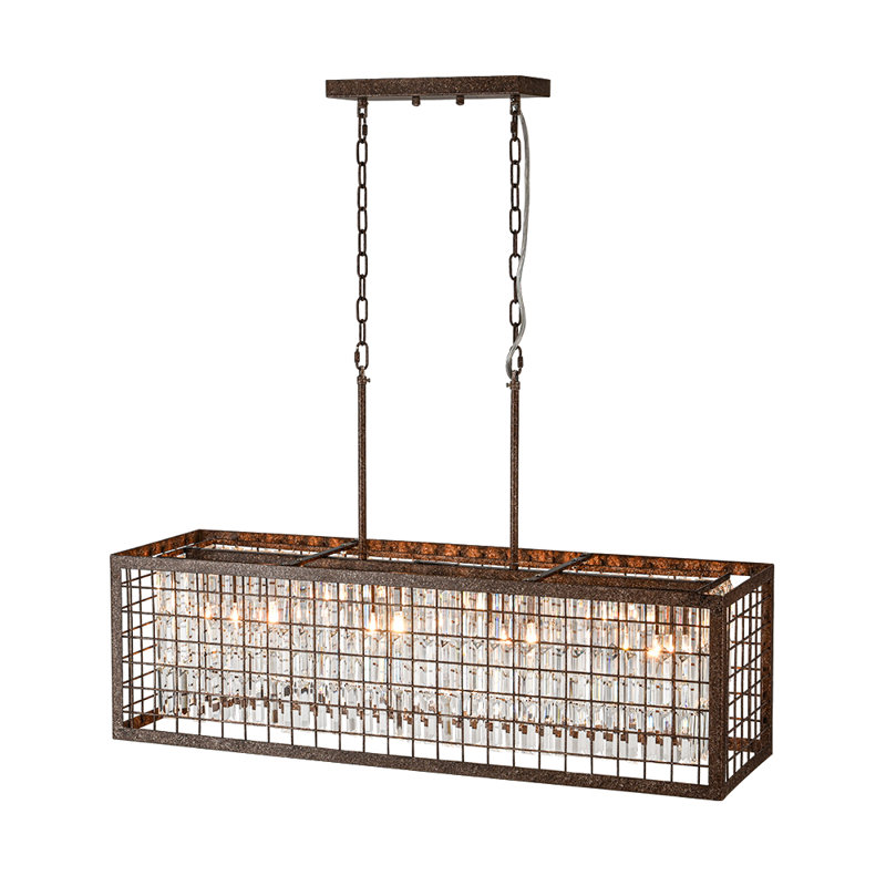 4-Light Kitchen Island Handcrafted Crystal Chandelier