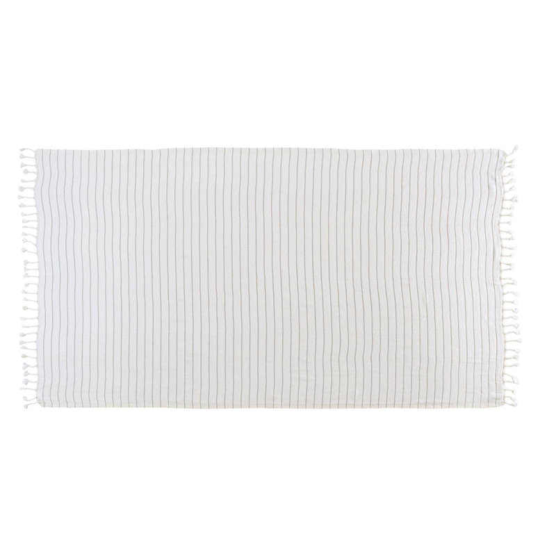 Serviette de bain Kafthan Gocek, Rayures gris crème