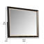 Miroir de commode Yada, verre biseauté, bois brun espresso, doré, 39 x 48