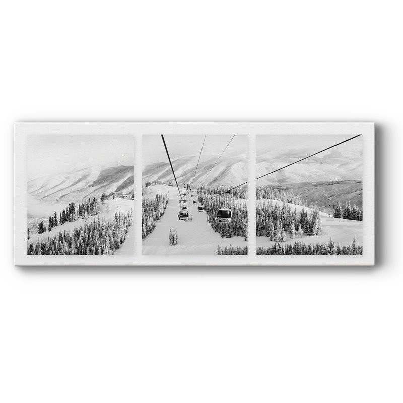 Montagne givrée sur toile, H 8 po x l 20 po x P 1,5 po