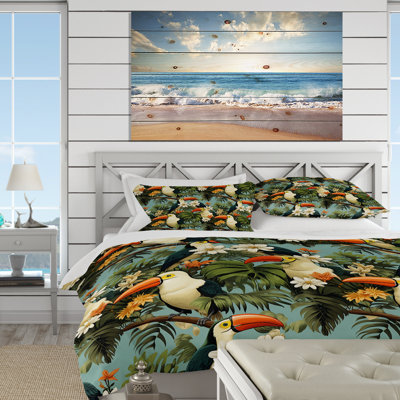 Tropical Toucan Tropical Pattern Duvet Cover