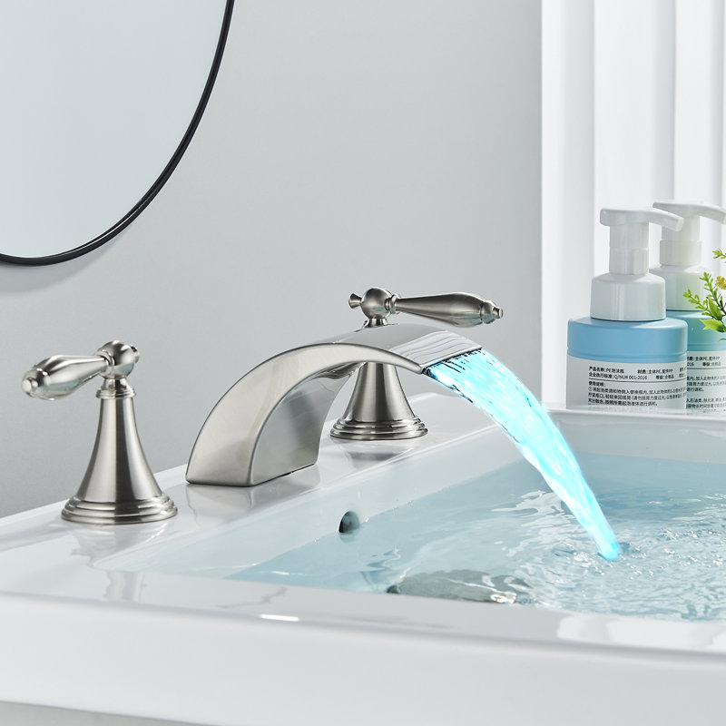 Widespread 2-handle Bathroom Faucet, Silver