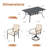 6-Person Patio Dining Set with 2 Cushioned Swivel Chairs and 4 Stackable Woven Rattan Chairs
