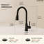 Robinet de cuisine rétractable à poignée simple avec fonction double-132999113