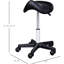Tabouret à roulettes noir, hauteur réglable, similicuir ergonomique pour une expérience agréable en spa, salon, massage, tabouret de bureau avec siège, spas, salons, massages, bureaux,