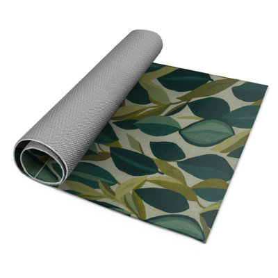 Tapis bleu intérieur et extérieur Botanical