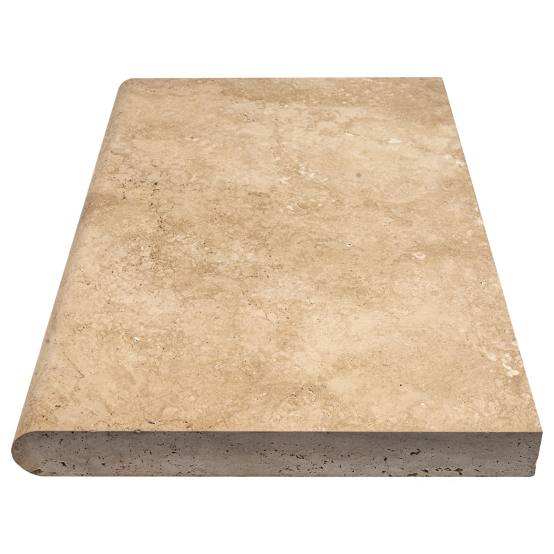 Tuscany Ivory 16" X 24 Tumbled Travertine Pool Coping