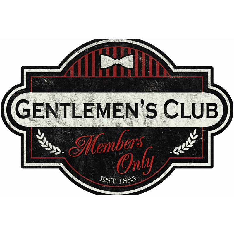 «Gentlemens Club», impression sur toile tendue, H 12 po x l 18 po