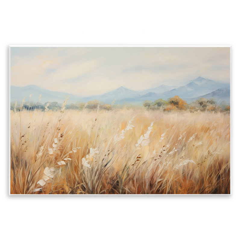 "Wheat Field Landscape", art mural par Petal Prints Design, H 10 po x l 15 po