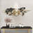 Modern Metal Large Map Analog Wall Clock