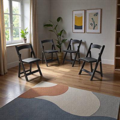 Chaise pliante rembourrée, peu encombrante, facile à transporter - 4 pièces