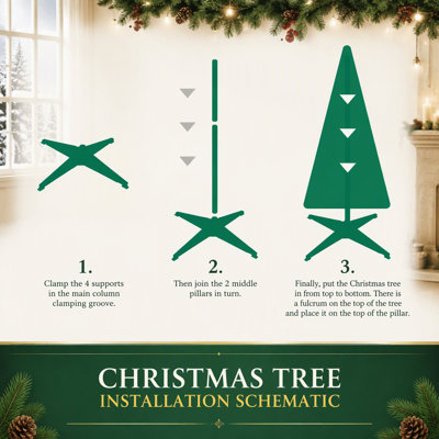 6Ft Prelit Pop Up Christmas Tree Decoration, Collapsible Artificial Xmas Tree with 150 Warm Lights