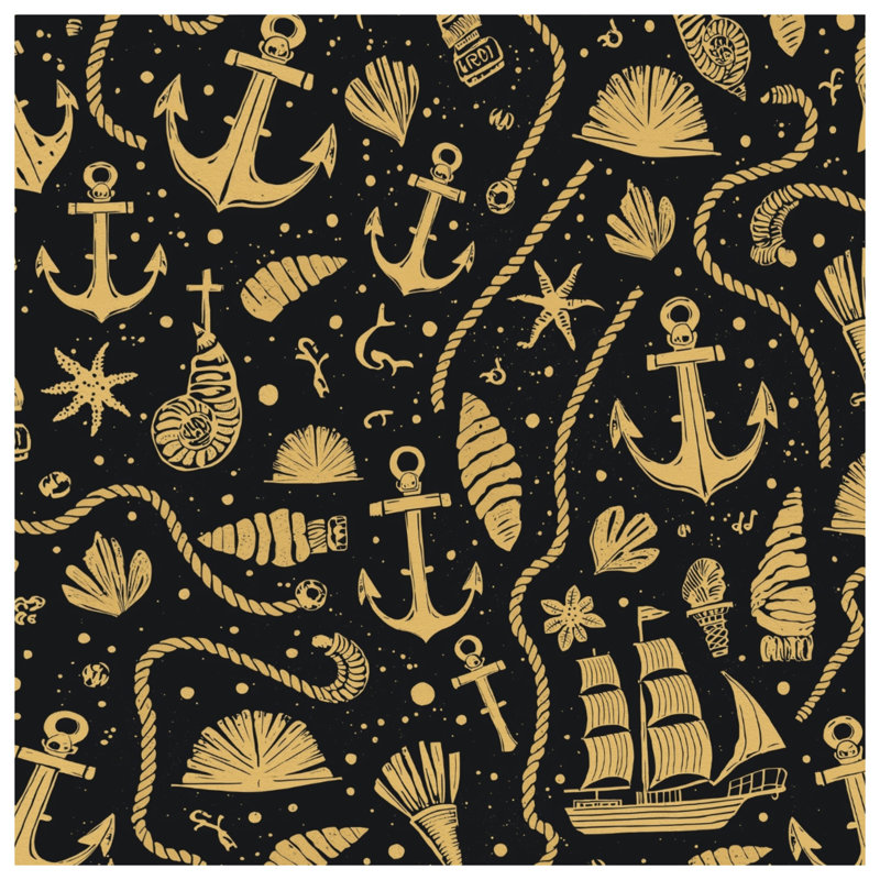 Couvertures à motif nautique, L 60 po x H 80 po