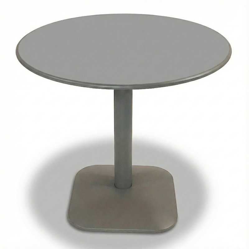 Round Metal Dining Table, Grey