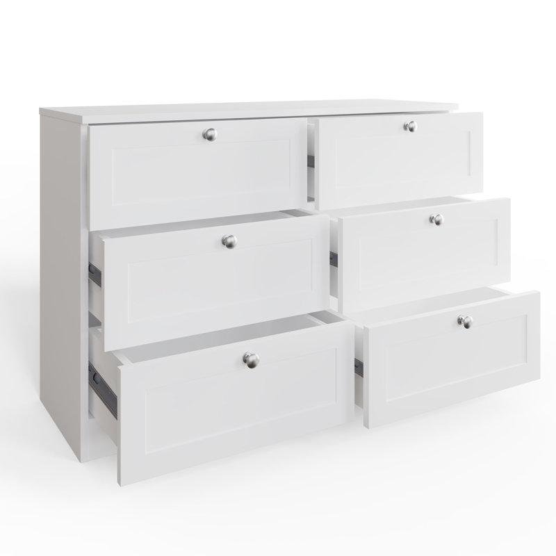 Shabrie 110 W Shaker 6 Drawer Chest Of Drawers